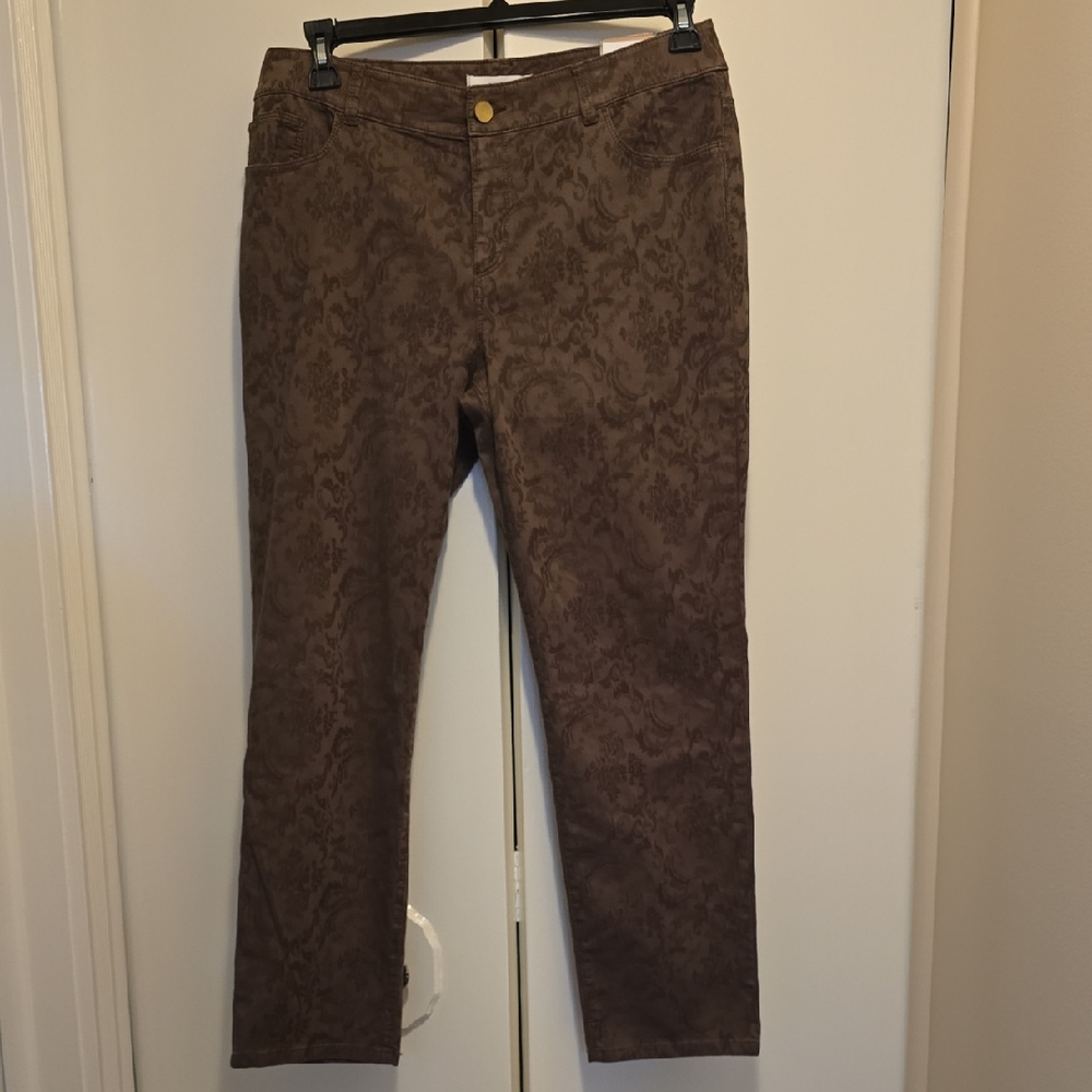 Chico's Elegant Brown Straight Leg Jeans